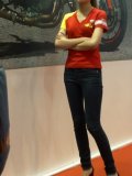 牛仔紧身裤凉鞋高跟女模